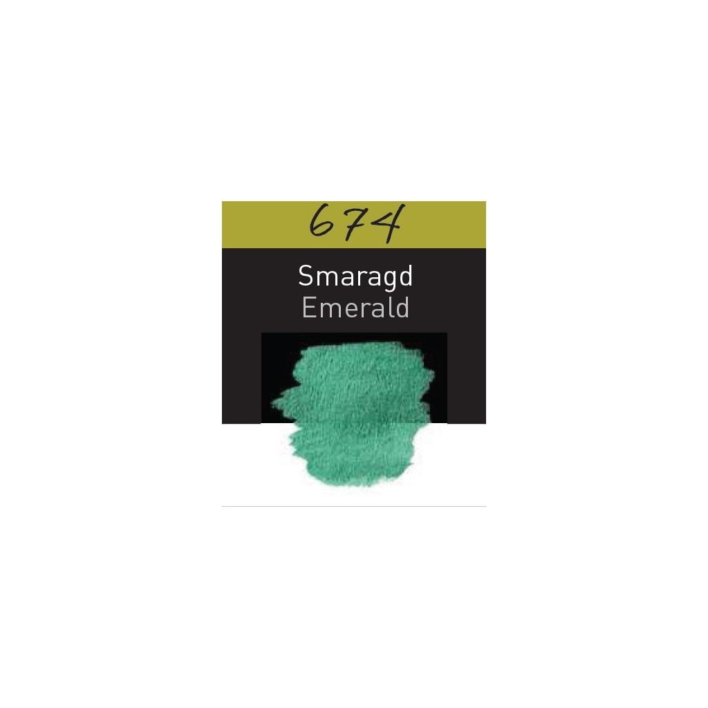 FineTec Mica Based Pearlescent Watercolour - Opaque - Professional Quality - Emerald - 30 mm x 22 mm Rectangular Pan