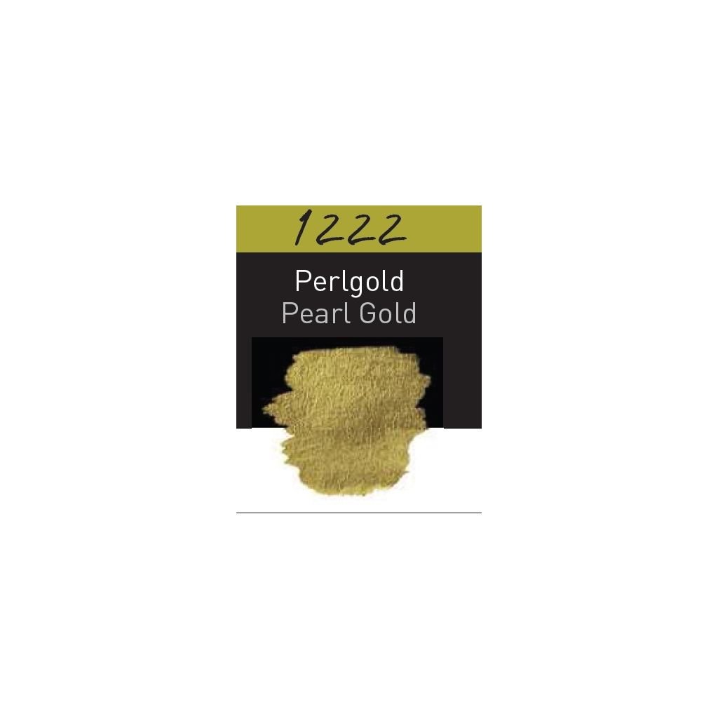 FineTec Mica Based Pearlescent Watercolour - Opaque - Professional Quality - Pearl Gold - 30 mm x 22 mm Rectangular Pan