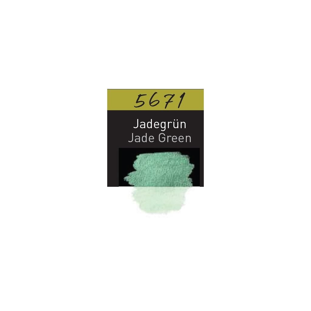 FineTec Mica Based Iridescent Watercolour - Opaque - Professional Quality - Jade Green - 30 mm x 22 mm Rectangular Pan