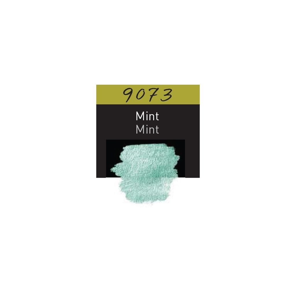 FineTec Mica Based Pearlescent Watercolour - Opaque - Professional Quality - Mint - 30 mm x 22 mm Rectangular Pan