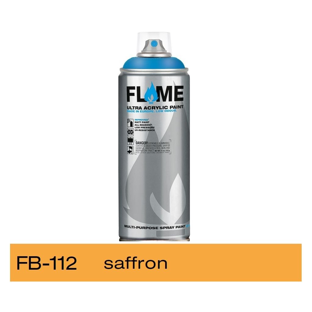 Flame Blue Low Pressure Acrylic Spray Paint 400 ML - Saffron