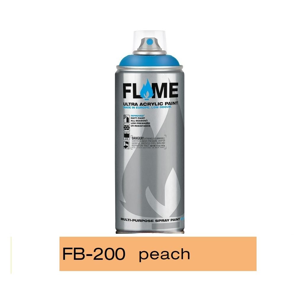 Flame Blue Low Pressure Acrylic Spray Paint 400 ML - Peach