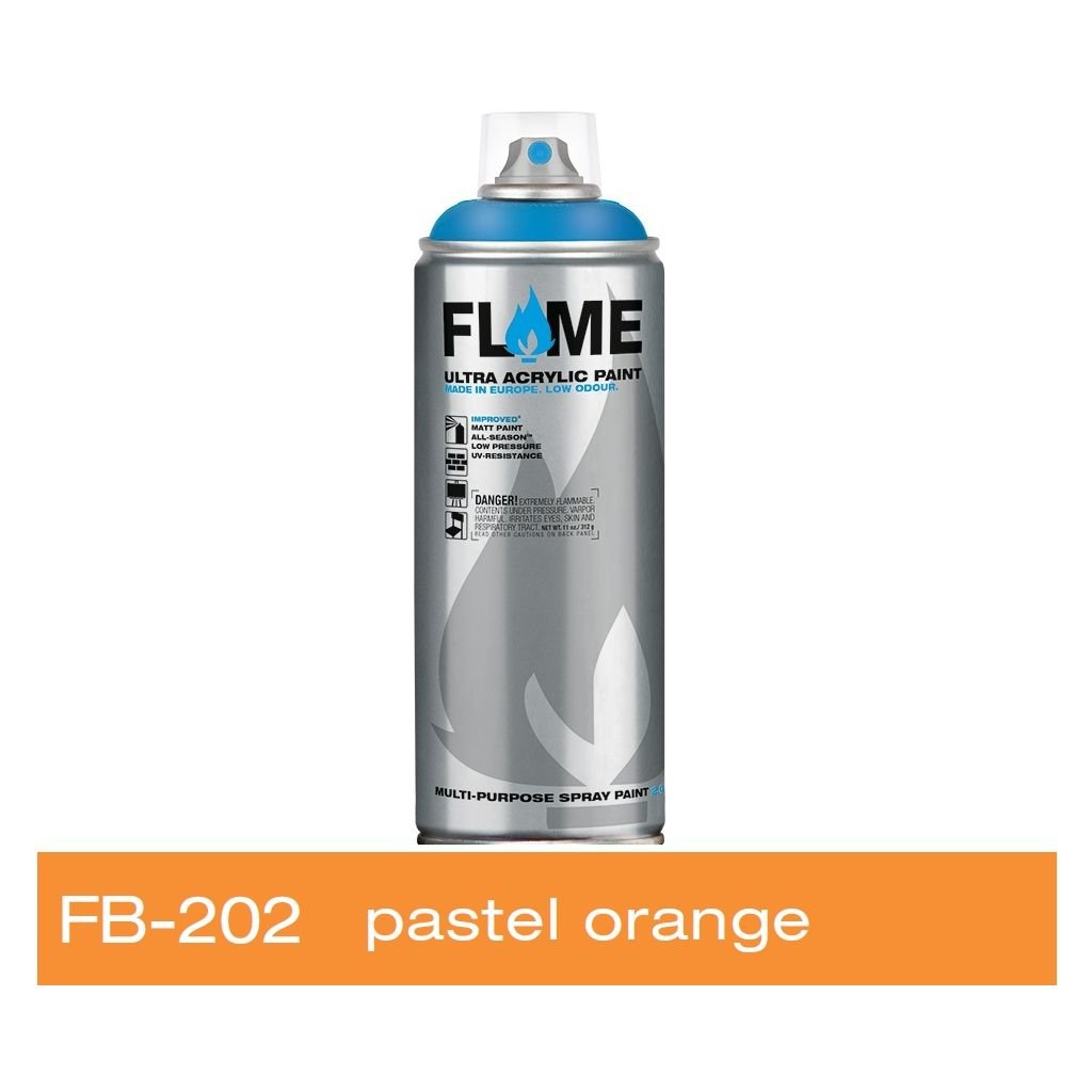 Flame Blue Low Pressure Acrylic Spray Paint 400 ML - Pastel Orange