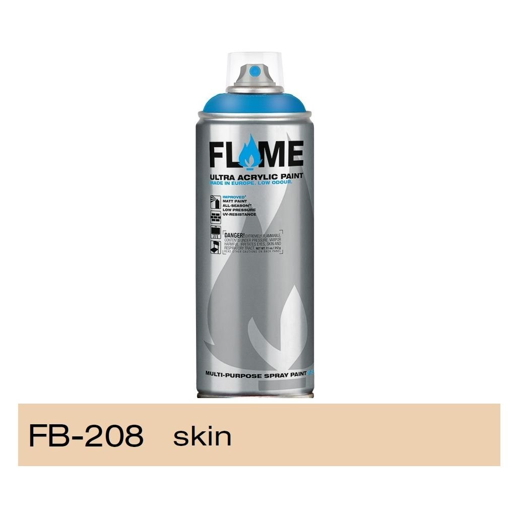 Flame Blue Low Pressure Acrylic Spray Paint 400 ML - Skin