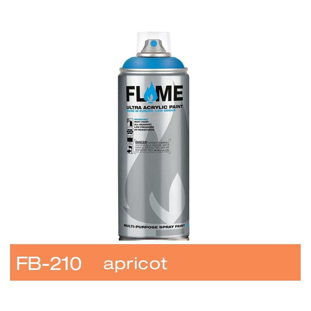 Flame Blue Low Pressure Acrylic Spray Paint 400 ML - Apricot