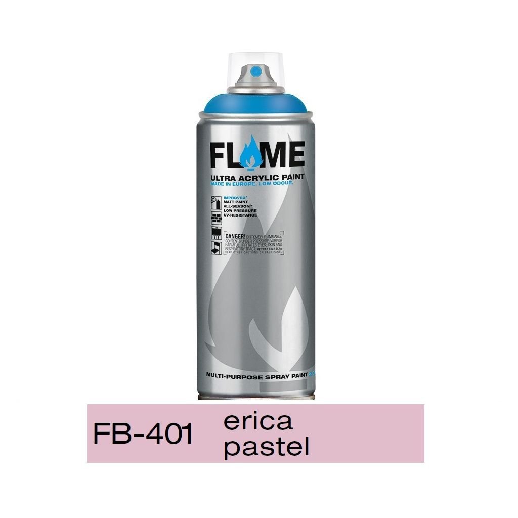 Flame Blue Low Pressure Acrylic Spray Paint 400 ML - Erica Pastel