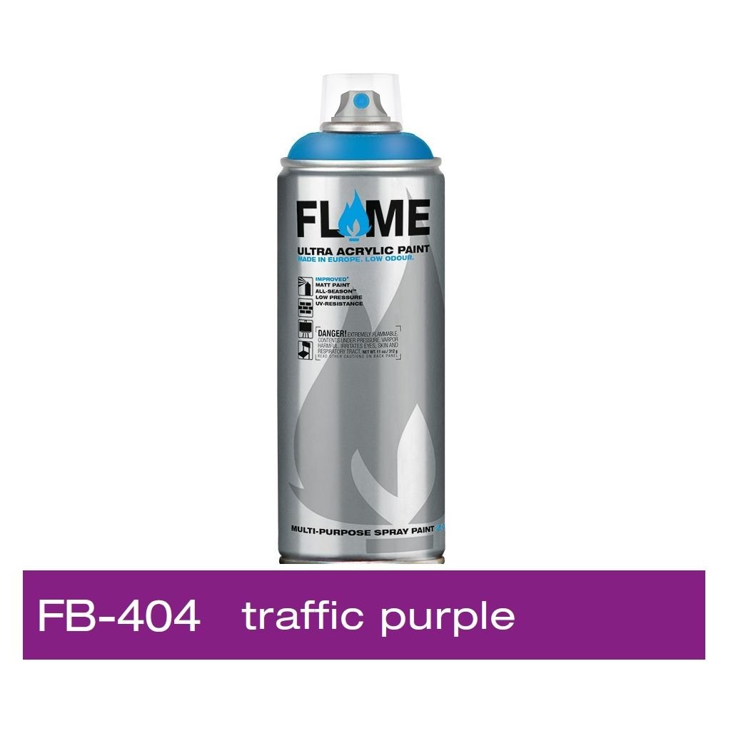 Flame Blue Low Pressure Acrylic Spray Paint 400 ML - Traffic Purple