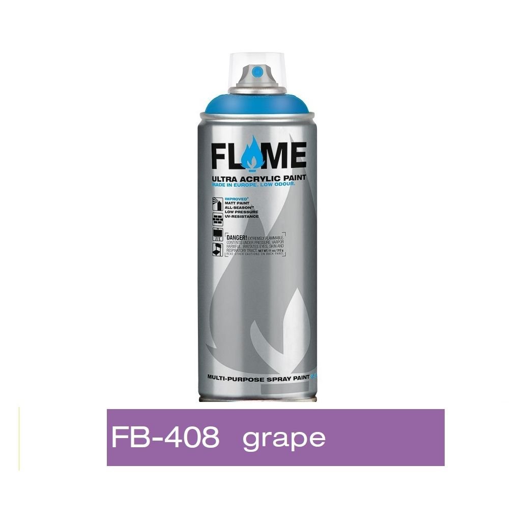 Flame Blue Low Pressure Acrylic Spray Paint 400 ML - Grape