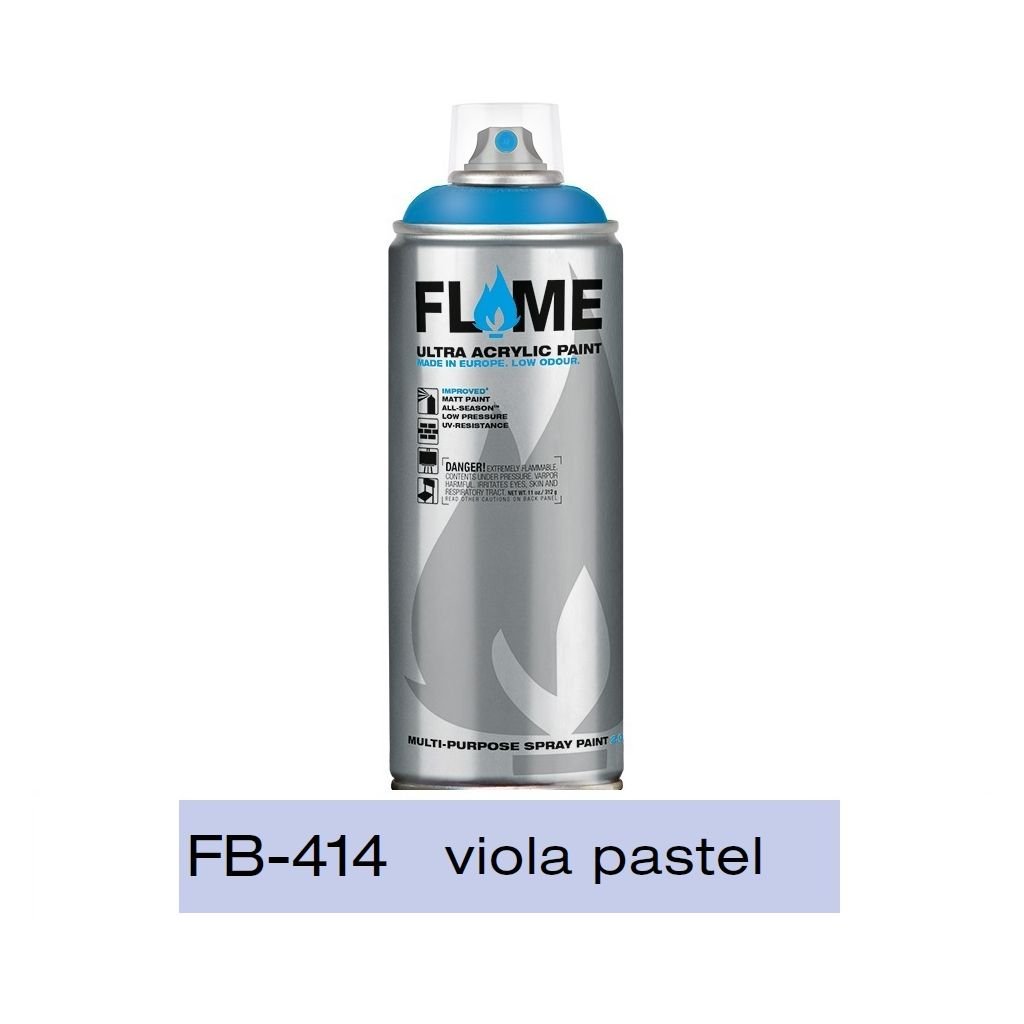 Flame Blue Low Pressure Acrylic Spray Paint 400 ML - Viola Pastel