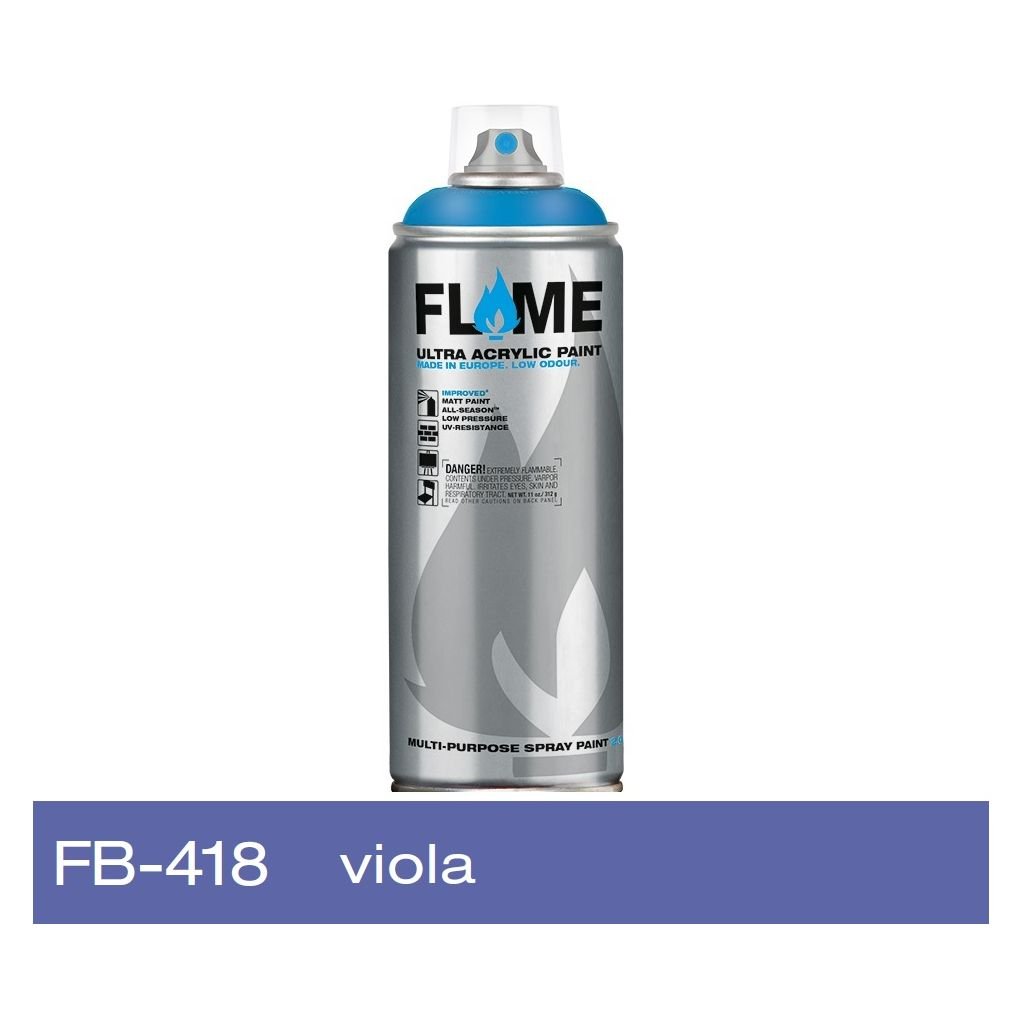 Flame Blue Low Pressure Acrylic Spray Paint 400 ML - Viola