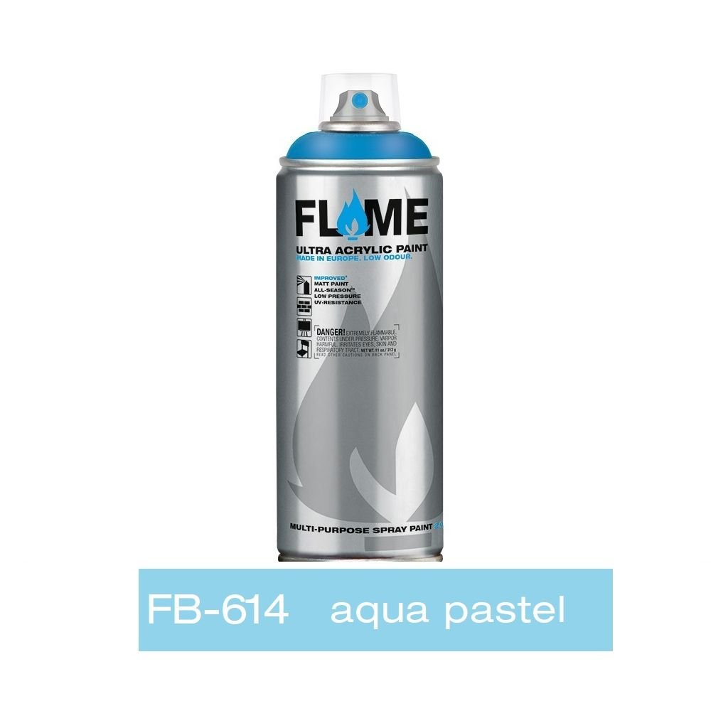 Flame Blue Low Pressure Acrylic Spray Paint 400 ML - Aqua Pastel