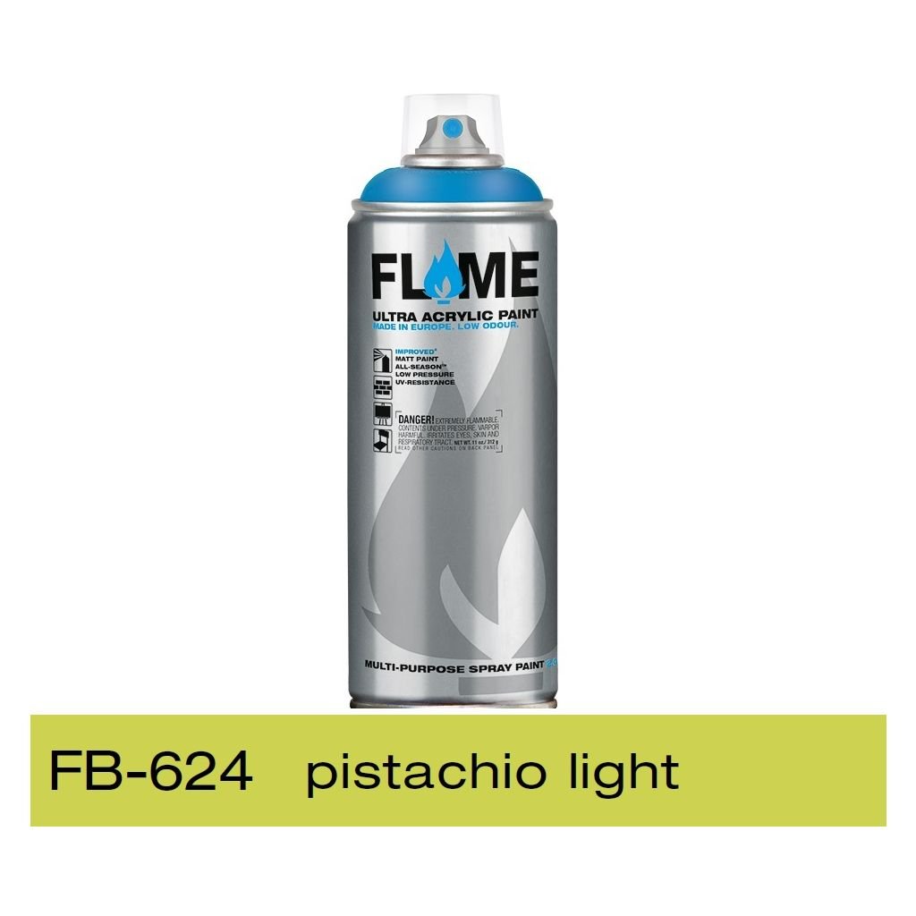 Flame Blue Low Pressure Acrylic Spray Paint 400 ML - Pistachio Light