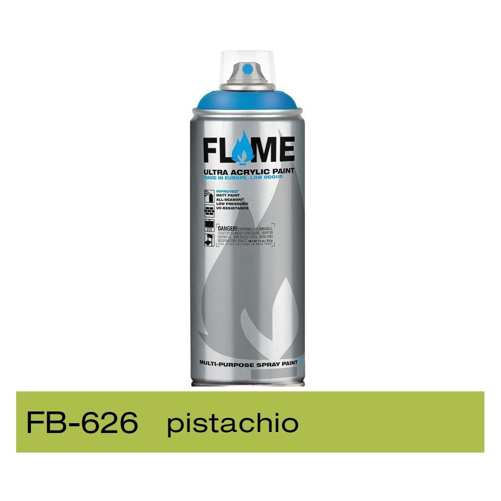 Flame Blue Low Pressure Acrylic Spray Paint 400 ML - Pistachio