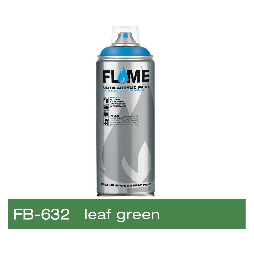 Flame Blue Low Pressure Acrylic Spray Paint 400 ML - Leaf Green