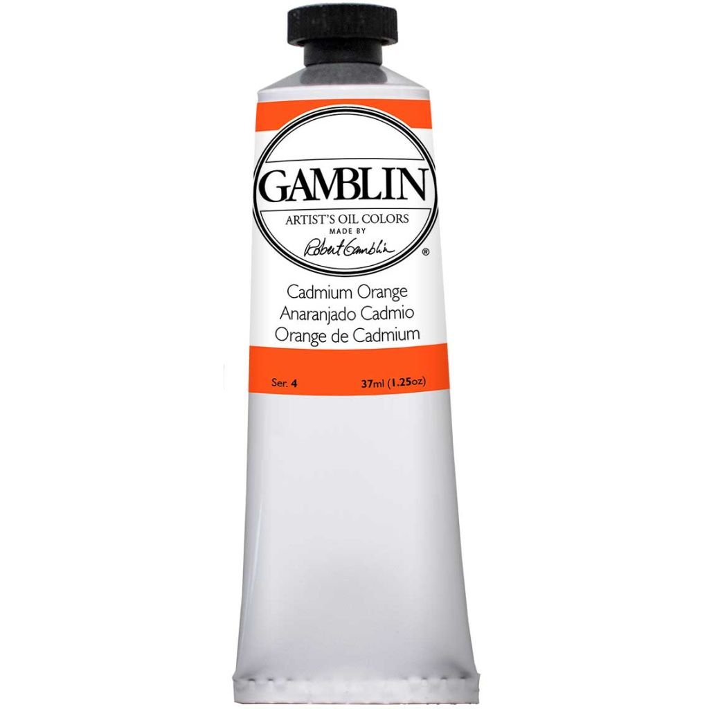 Gamblin Artists' Oil Colour - Tube of 37 ML - Cadmium Orange (120)