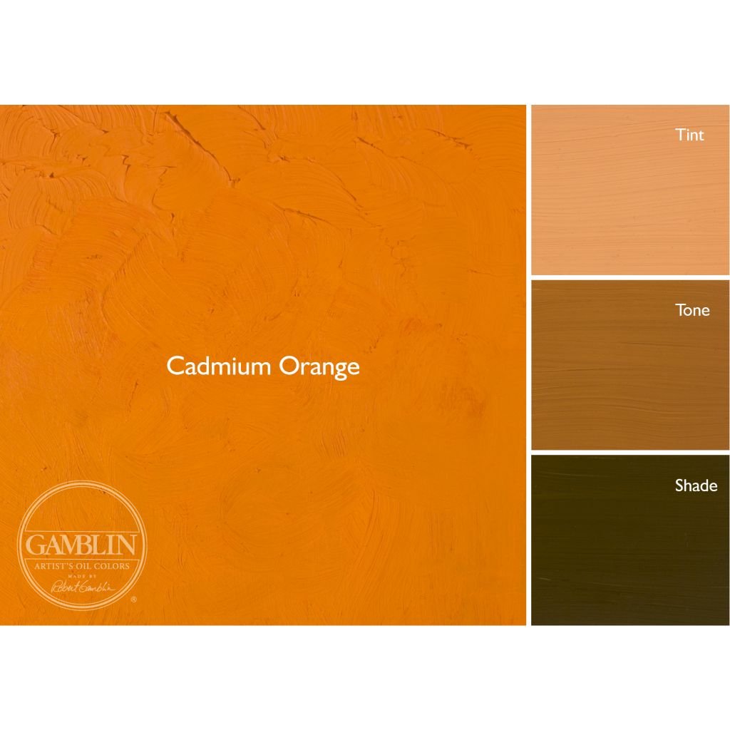 Gamblin Artists' Oil Colour - Tube of 150 ML - Cadmium Orange (120)