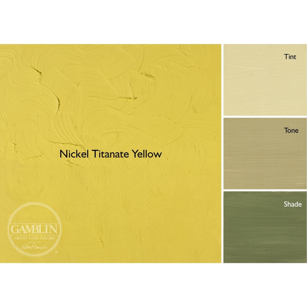 Gamblin Artists' Oil Colour - Tube of 37 ML - Nickel Titanate Yellow (480)