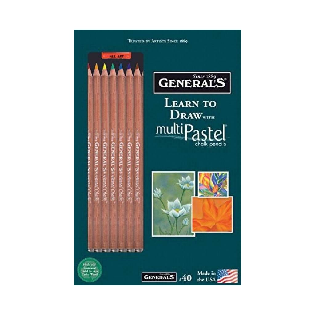 General's Learn to Draw with MultiPastel Chalk Pencil Kit