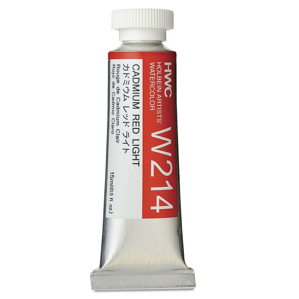 Holbein Artists' Watercolour - Tube of 15 ML - Cadmium Red Light (214)