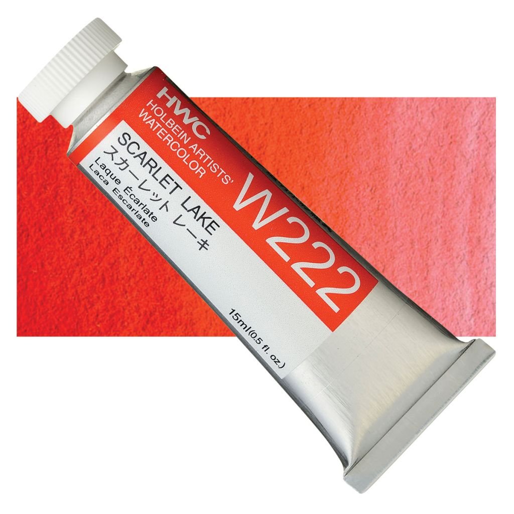 Holbein Artists' Watercolour - Tube of 15 ML - Scarlet Lake (222)