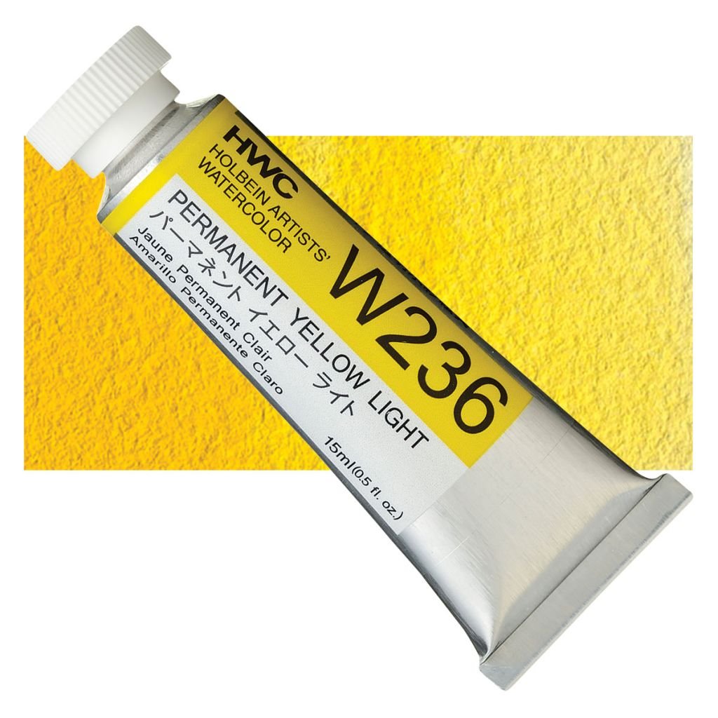 Holbein Artists' Watercolour - Tube of 15 ML - Permanent Yellow Light (236)