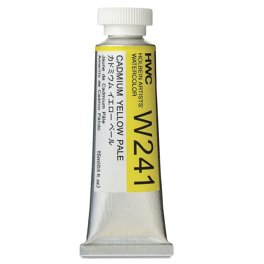 Holbein Artists' Watercolour - Tube of 15 ML - Cadmium Yellow Pale (241)