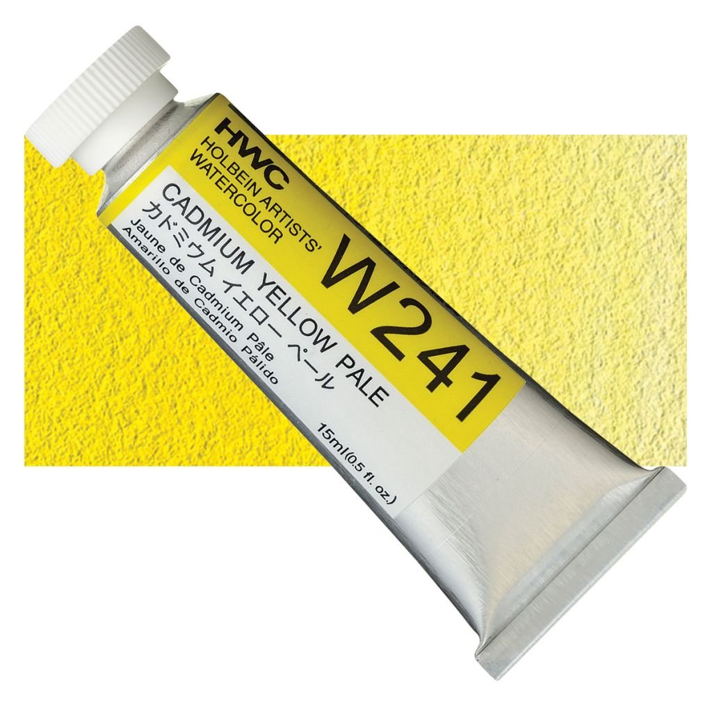 Holbein Artists' Watercolour - Tube of 15 ML - Cadmium Yellow Pale (241)