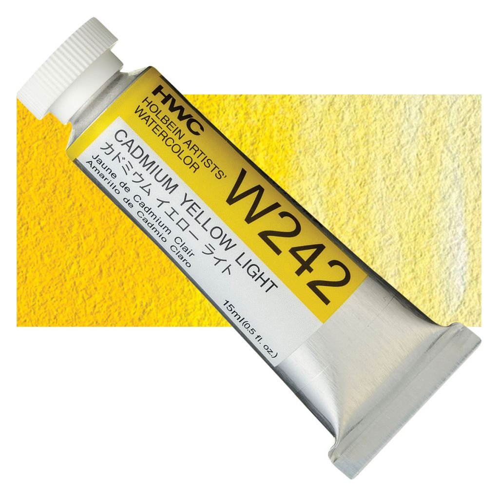 Holbein Artists' Watercolour - Tube of 15 ML - Cadmium Yellow Light (242)