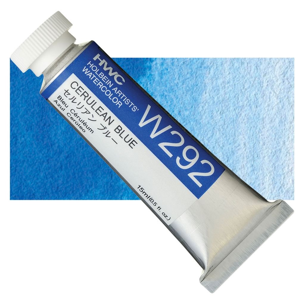 Holbein Artists' Watercolour - Tube of 15 ML - Cerulean Blue (292)