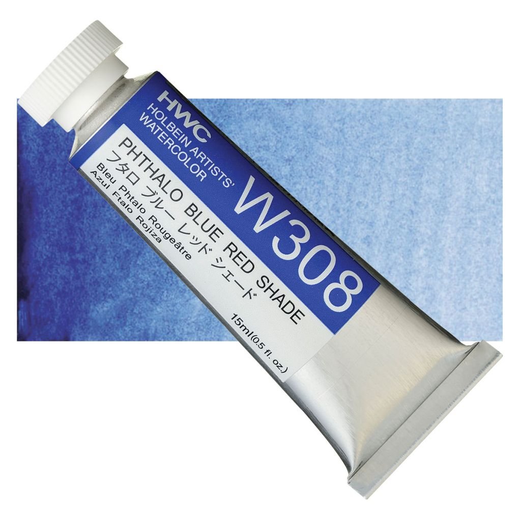 Holbein Artists' Watercolour - Tube of 15 ML - Phthalo Blue Red Shade (308)