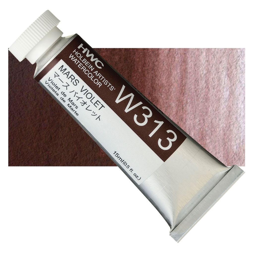 Holbein Artists' Watercolour - Tube of 15 ML - Mars Violet (313)