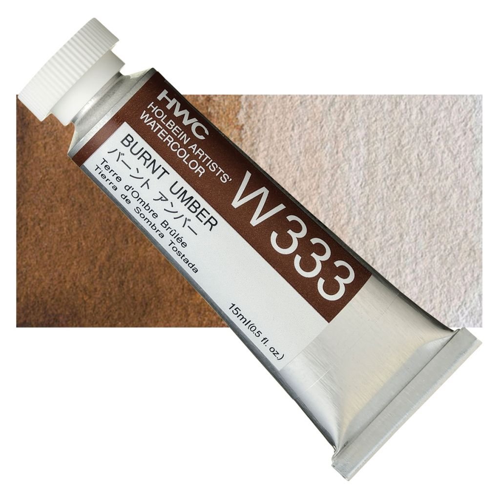 Holbein Artists' Watercolour - Tube of 15 ML - Burnt Umber (333)