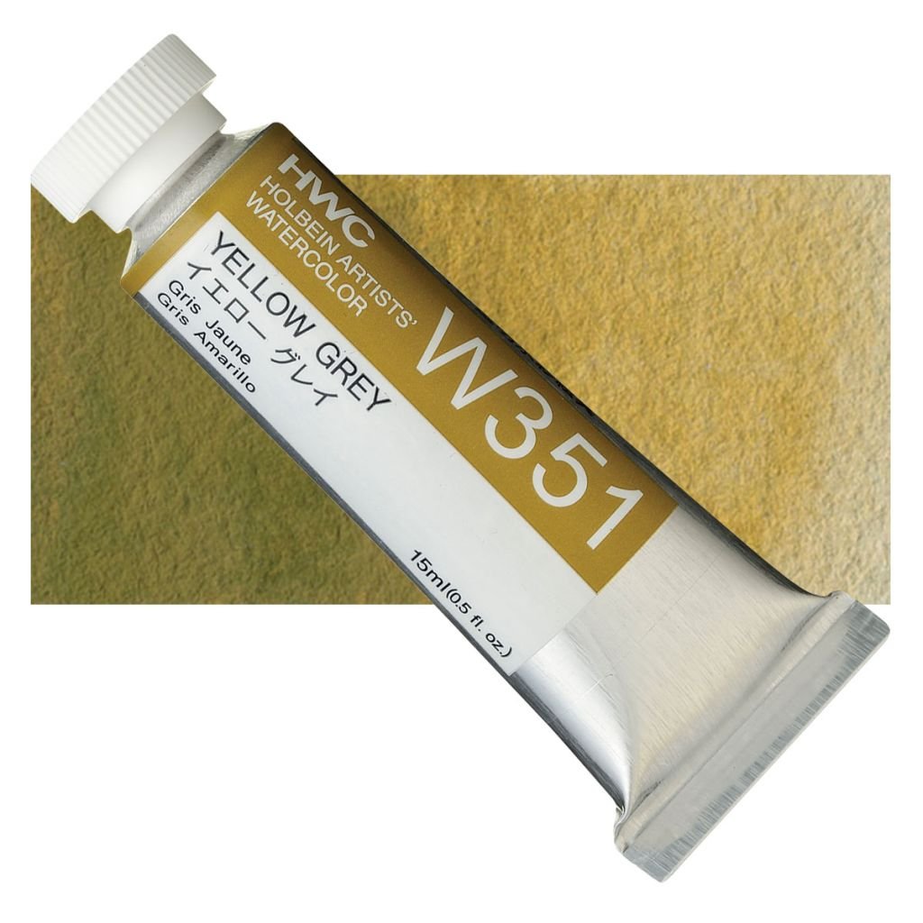 Holbein Artists' Watercolour - Tube of 15 ML - Yellow Grey (351)
