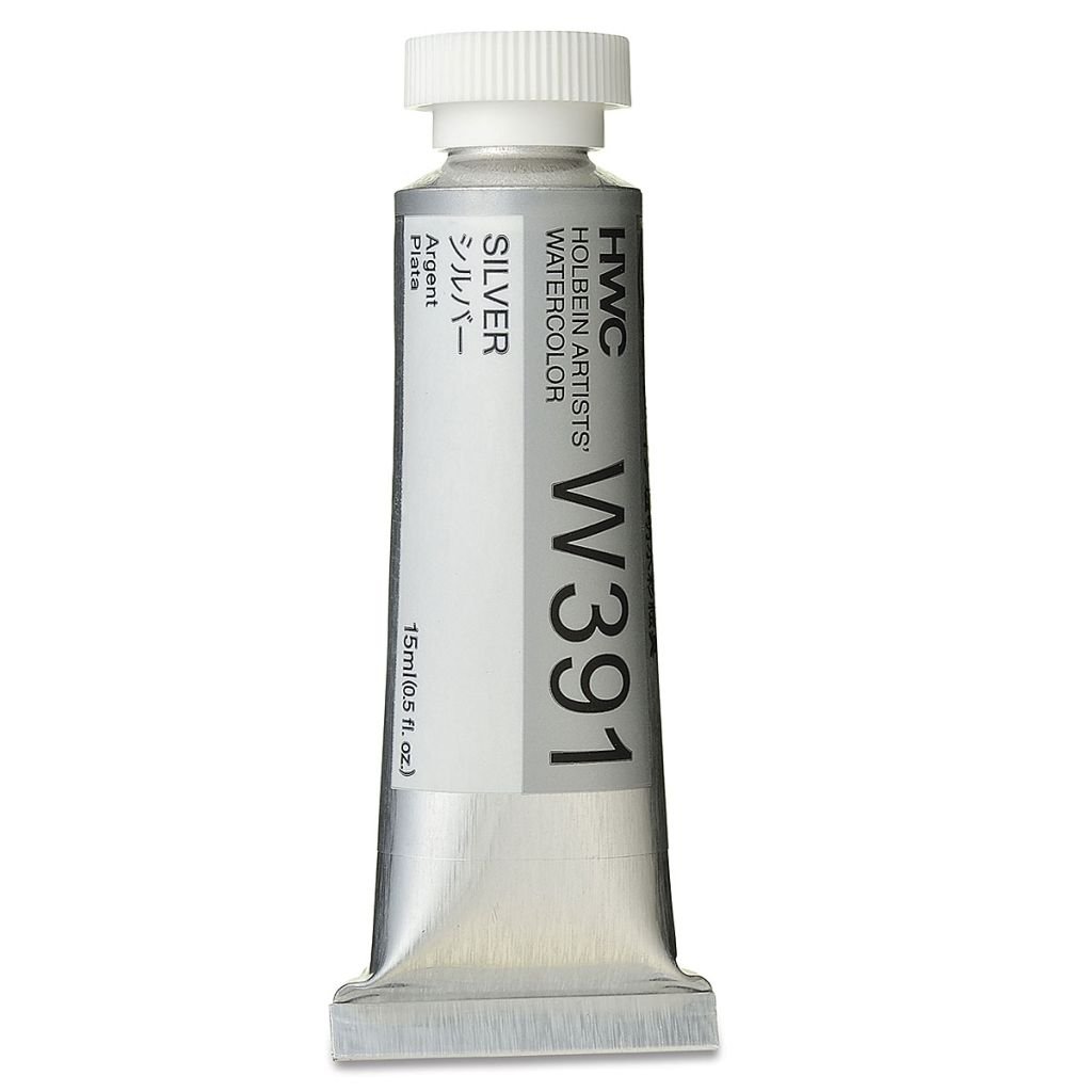Holbein Artists' Watercolour - Tube of 15 ML - Silver (391)