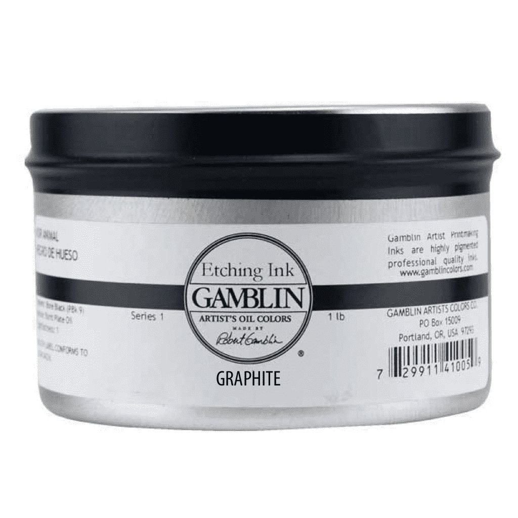 Gamblin Etching / Intaglio Ink - Graphite Jar of 1 LB / 453 ML