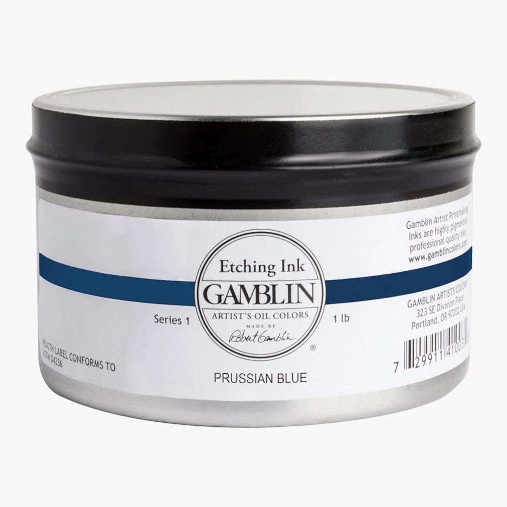 Gamblin Etching / Intaglio Ink - Prussian Blue Jar of 1 LB / 453 ML