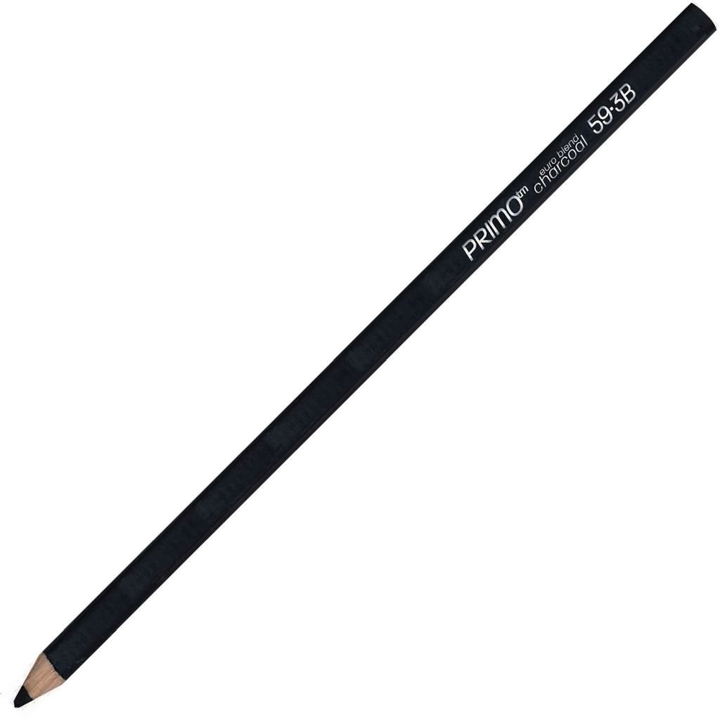 General's Primo Euro Blend Charcoal Pencil - 3B Soft