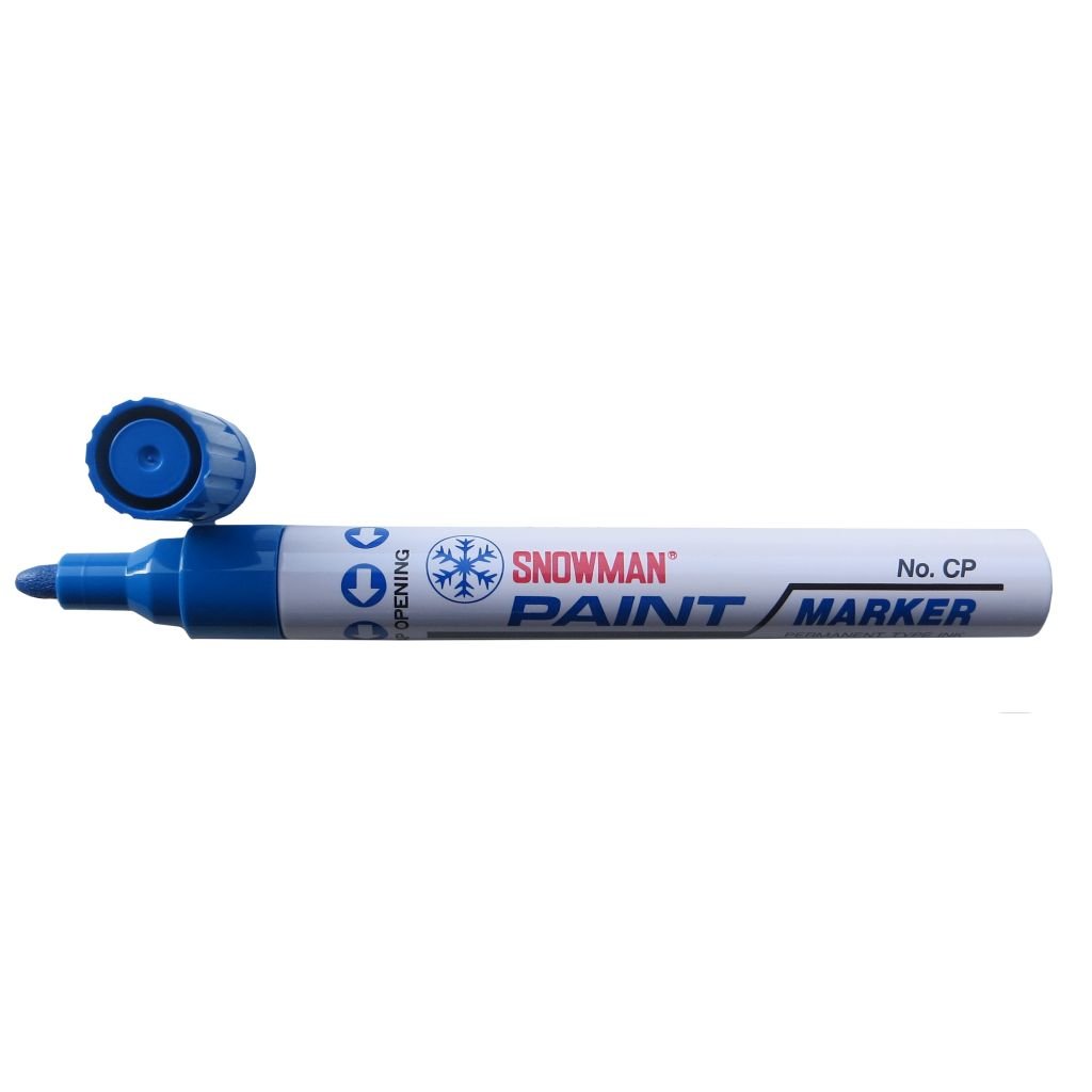 Snowman Oil Based Paint Marker - Blue - Medium Tip
