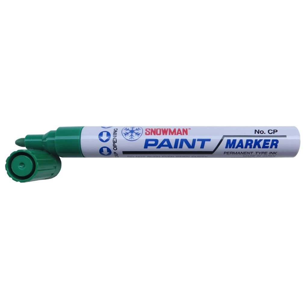 Snowman Oil Based Paint Marker - Green - Medium Tip