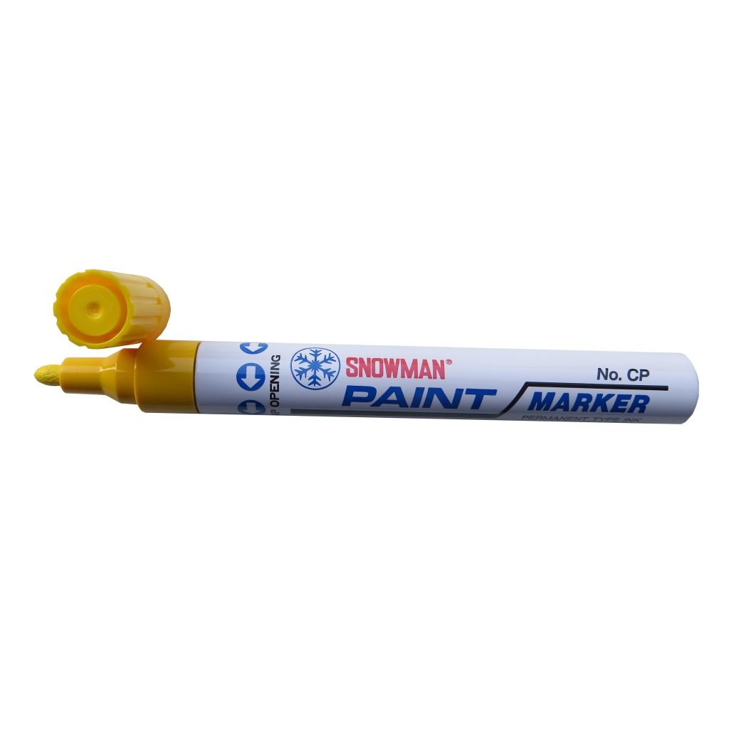 Snowman Oil Based Paint Marker - Yellow - Medium Tip