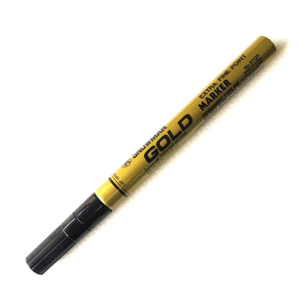 Snowman Oil Based Paint Marker - Gold - Extra Fine Tip