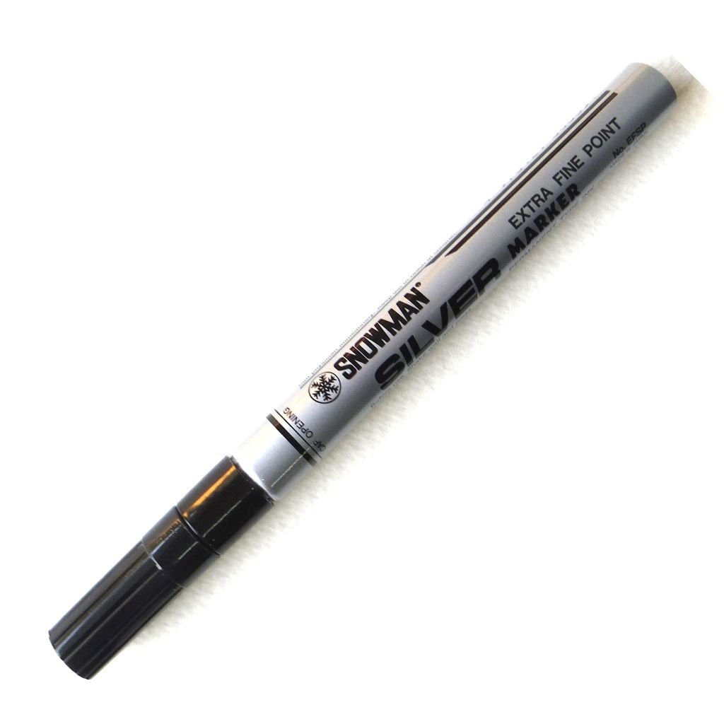 Snowman Oil Based Paint Marker - Silver - Extra Fine Tip