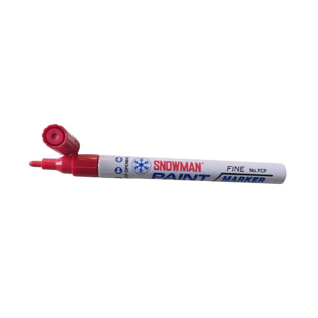 Snowman Oil Based Paint Marker - Red - Fine Tip