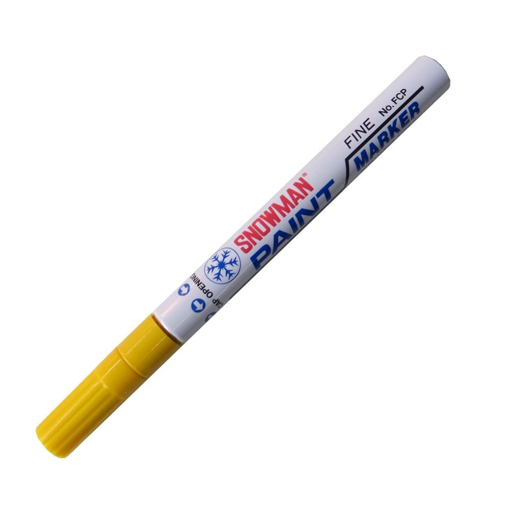 Snowman Oil Based Paint Marker - Yellow - Fine Tip