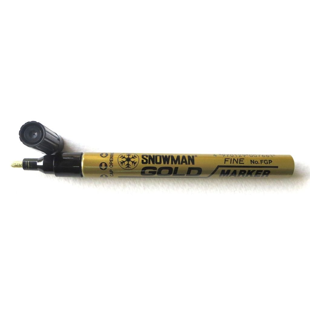 Snowman Oil Based Paint Marker - Gold - Fine Tip