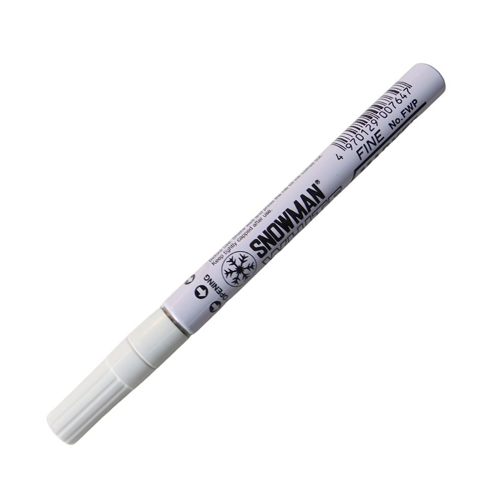 Snowman Oil Based Paint Marker - White - Fine Tip