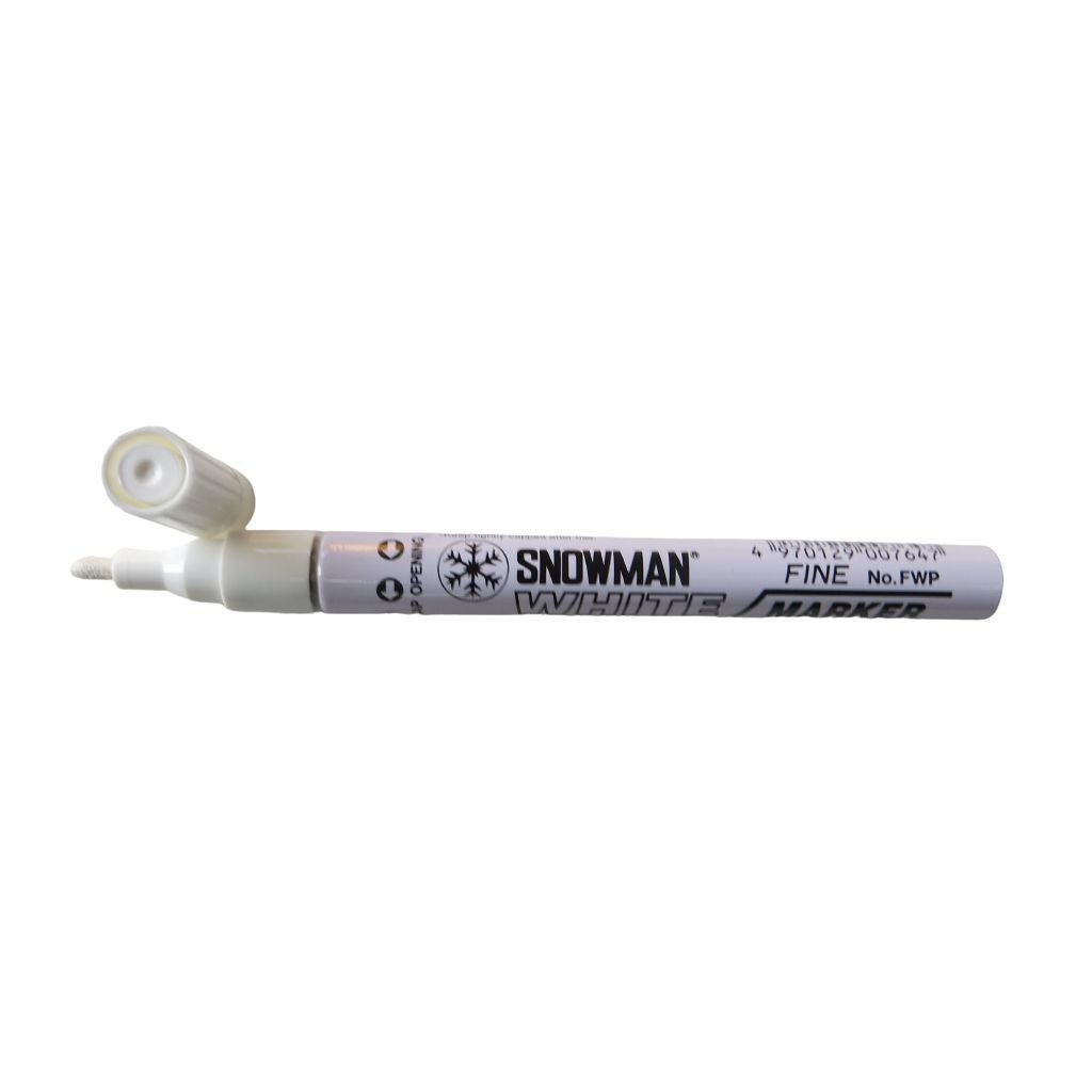 Snowman Oil Based Paint Marker - White - Fine Tip