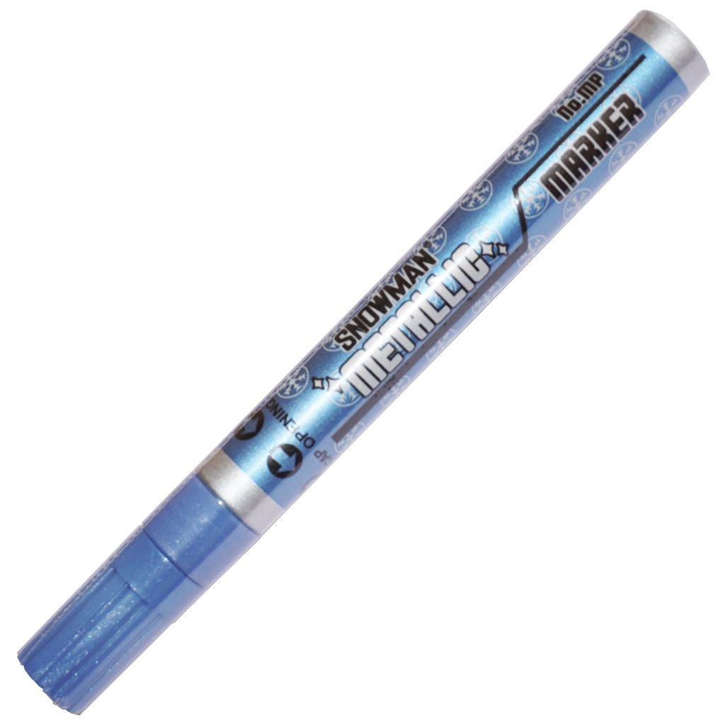 Snowman Oil Based Paint Marker - Metallic Blue - Medium Tip