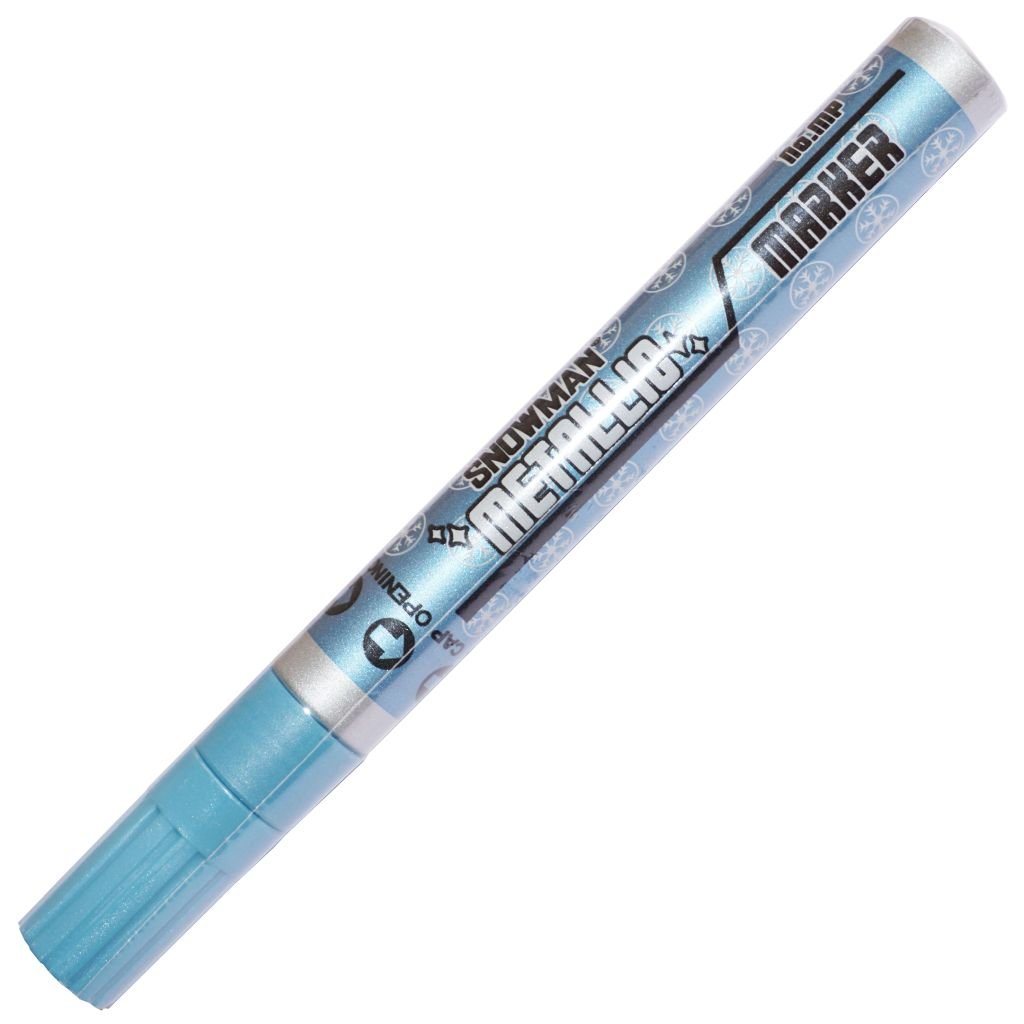 Snowman Oil Based Paint Marker - Metallic Light Blue - Medium Tip