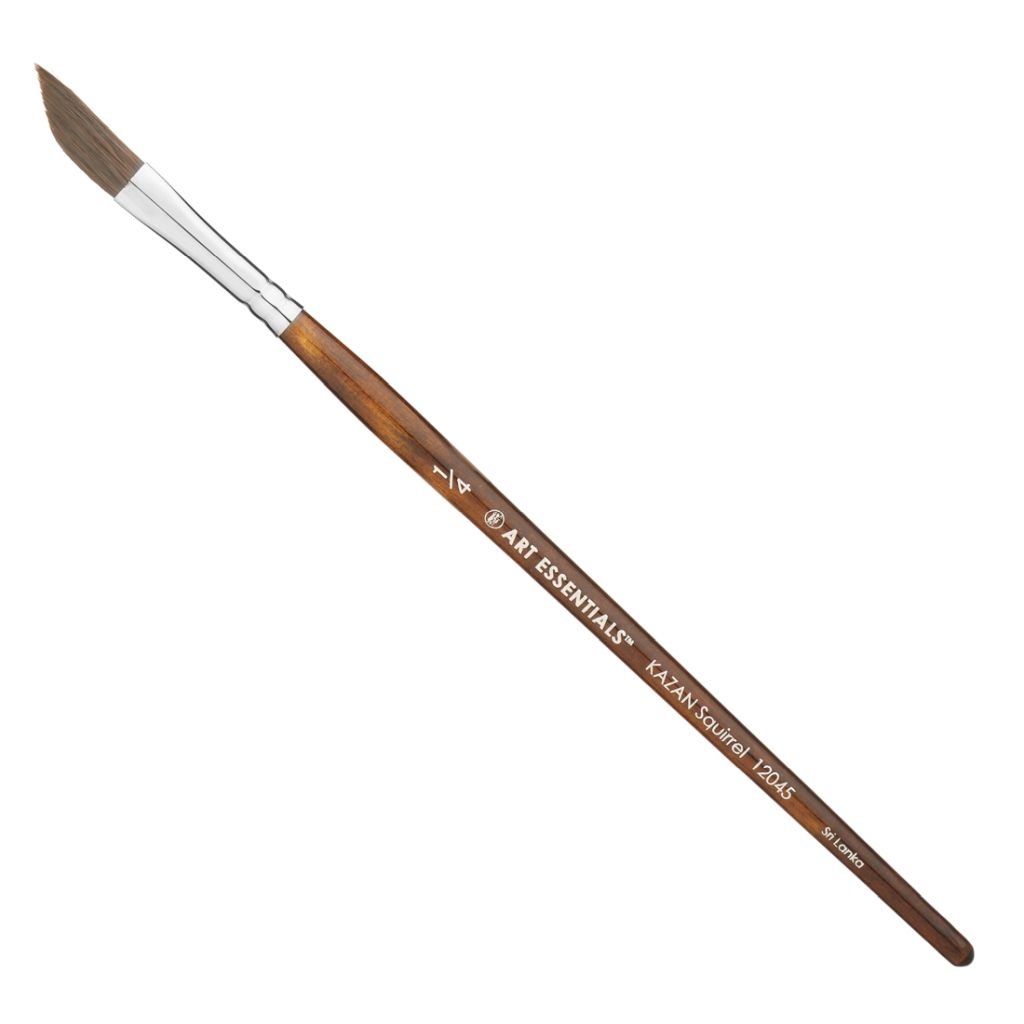 Art Essentials KAZAN Synthetic Squirrel Hair Brush - Series 12045 - Dagger - Short Handle - Size: 1/4